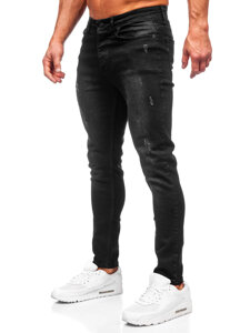 Pantaloni in jeans regular fit da uomo nero Bolf 6156