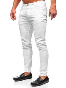 Pantaloni in jeans skinny fit da uomo bianchi Bolf R927