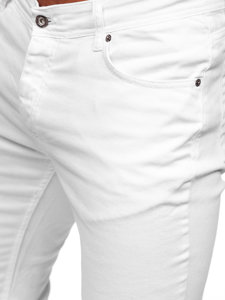 Pantaloni in jeans skinny fit da uomo bianchi Bolf R927