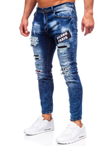 Pantaloni in jeans skinny fit da uomo blu Bolf E7790B