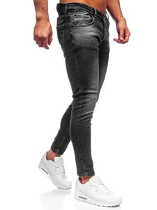 Pantaloni in jeans skinny fit da uomo neri Bolf R927