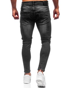 Pantaloni in jeans skinny fit da uomo neri Bolf R927