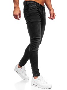 Pantaloni in jeans skinny fit da uomo nero Bolf R924