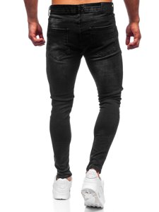 Pantaloni in jeans skinny fit da uomo nero Bolf R924