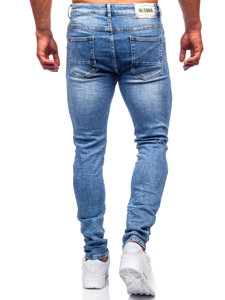 Pantaloni in jeans slim fit da uomo azzurri Bolf KA6896S