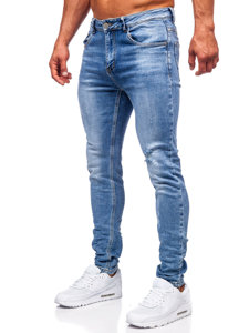 Pantaloni in jeans slim fit da uomo azzurri Bolf KA6896S