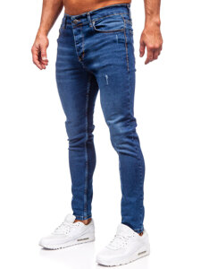 Pantaloni in jeans slim fit da uomo azzurro Bolf 6264