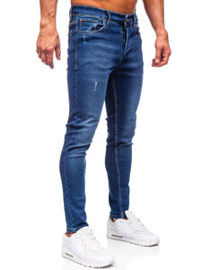 Pantaloni in jeans slim fit da uomo azzurro Bolf 6264