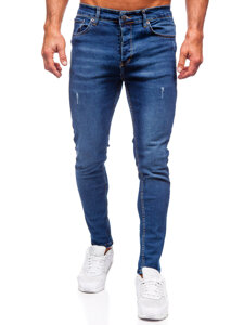 Pantaloni in jeans slim fit da uomo azzurro Bolf 6264