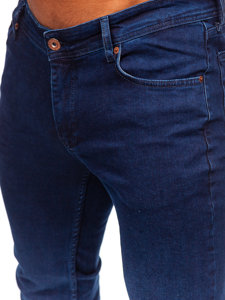 Pantaloni in jeans slim fit da uomo blu Bolf 5066