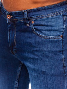 Pantaloni in jeans slim fit da uomo blu Bolf 6147