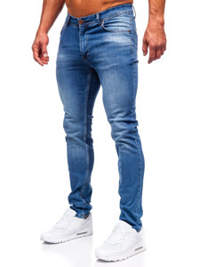 Pantaloni in jeans slim fit da uomo blu Bolf 6767