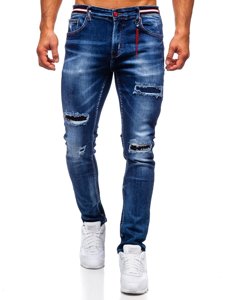 Pantaloni in jeans slim fit da uomo blu Bolf 80033W0