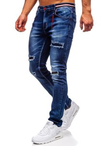 Pantaloni in jeans slim fit da uomo blu Bolf 80033W0