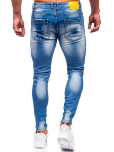 Pantaloni in jeans slim fit da uomo blu Bolf BC1025