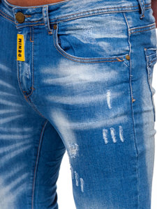 Pantaloni in jeans slim fit da uomo blu Bolf BC1025