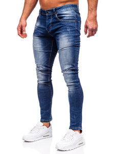 Pantaloni in jeans slim fit da uomo blu Bolf MP0024B