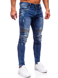 Pantaloni in jeans slim fit da uomo blu Bolf MP007BS