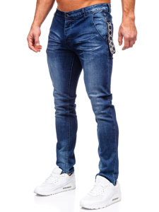 Pantaloni in jeans slim fit da uomo blu Bolf MP0091BS