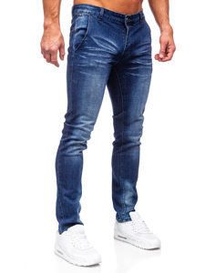 Pantaloni in jeans slim fit da uomo blu Bolf MP0091BS