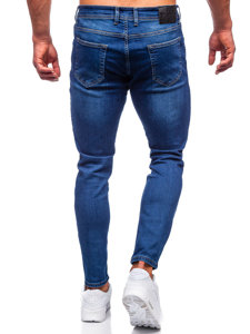 Pantaloni in jeans slim fit da uomo blu Bolf R921