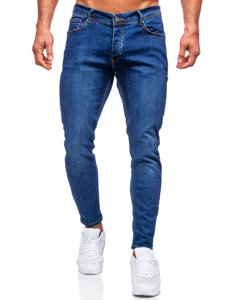 Pantaloni in jeans slim fit da uomo blu Bolf R921