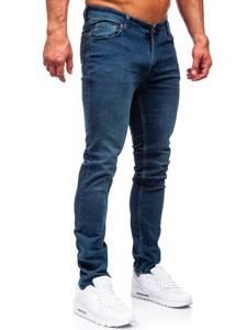 Pantaloni in jeans slim fit da uomo blu scuri Bolf 5066-2