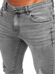 Pantaloni in jeans slim fit da uomo grigi Bolf KX759-C