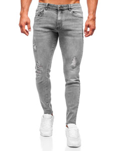 Pantaloni in jeans slim fit da uomo grigi Bolf KX759-C