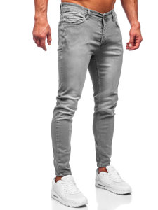 Pantaloni in jeans slim fit da uomo grigi Bolf R920