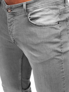 Pantaloni in jeans slim fit da uomo grigi Bolf R920