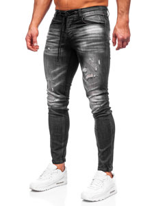 Pantaloni in jeans slim fit da uomo neri Bolf MP005N