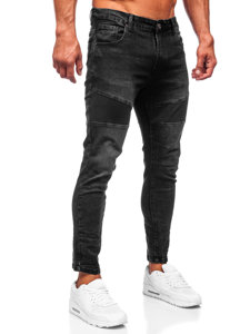 Pantaloni in jeans slim fit da uomo neri Bolf TF274