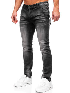 Pantaloni in jeans slim fit da uomo nero Bolf MP0091N