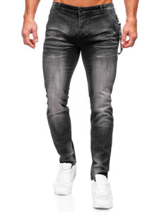 Pantaloni in jeans slim fit da uomo nero Bolf MP0091N