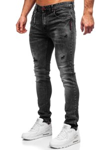 Pantaloni in jeans slim fit neri Bolf 60027W0