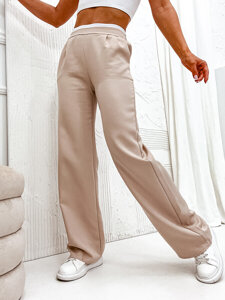 Pantaloni in tessuto da donna beige Bolf 8274