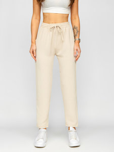 Pantaloni in tessuto da donna beige Bolf W7325