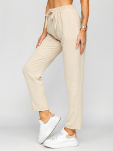 Pantaloni in tessuto da donna beige Bolf W7325