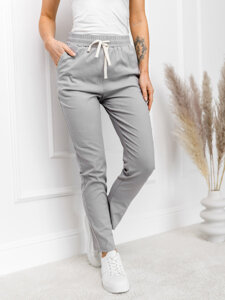 Pantaloni in tessuto da donna grigio Bolf W7831