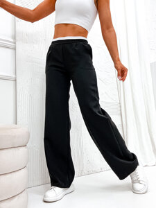 Pantaloni in tessuto da donna nero Bolf 8274