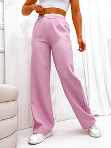 Pantaloni in tessuto da donna rosa Bolf 8274