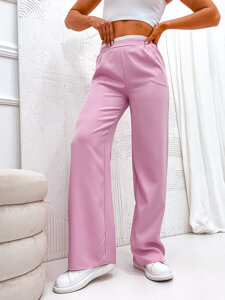 Pantaloni in tessuto da donna rosa Bolf 8274