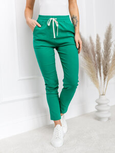 Pantaloni in tessuto da donna verde Bolf W7831