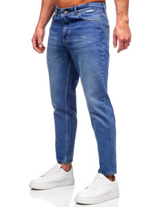 Pantaloni in tessuto da uomo blu Bolf GT