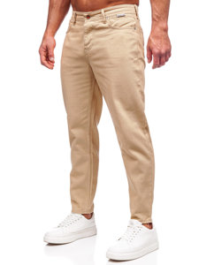 Pantaloni in tessuto da uomo écru Bolf GT