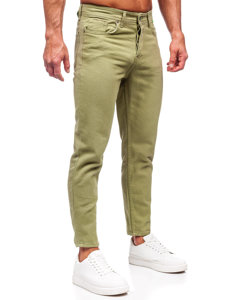 Pantaloni in tessuto da uomo verdi Bolf GT