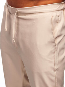 Pantaloni in tessuto jogger da uomo beige Bolf 0065