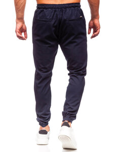 Pantaloni in tessuto jogger da uomo blu inchiostro Bolf 0065