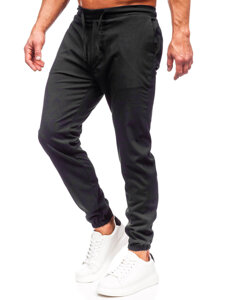 Pantaloni in tessuto jogger da uomo nero Bolf 0065